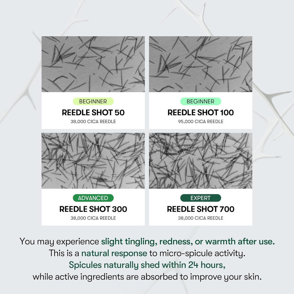 CICA Reedle Shot 300, Advanced Night Exosome, Microneedling Serum, Centella Asiatica, Hyaluronic Acid, Propolis, Soft Skin, Regeneration, Glass Skin, Korean Skin Booster 1.69Fl Oz (50Ml) | Spicule, Pore Care & Exfoliation, Exosome & Centella Asiatica, Glass Skin & Smooth Texture, 1.69 Fl Oz / 50Ml