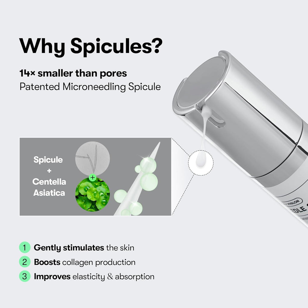 CICA Reedle Shot 300, Advanced Night Exosome, Microneedling Serum, Centella Asiatica, Hyaluronic Acid, Propolis, Soft Skin, Regeneration, Glass Skin, Korean Skin Booster 1.69Fl Oz (50Ml) | Spicule, Pore Care & Exfoliation, Exosome & Centella Asiatica, Glass Skin & Smooth Texture, 1.69 Fl Oz / 50Ml