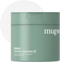 K Beauty Calming Cleansing Clear Pad, Jeju Mugwort, 60 Ct - Highly Concentrated Mugwort Extract Soothes & Moisturizes, Double Sided to Cleanse & Gently Exfoliate, Even Out Facial Texture